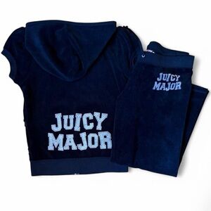 🖤🎓 Vintage Y2K Made in America Juicy Couture Terry Tracksuit JUICY MAJOR
